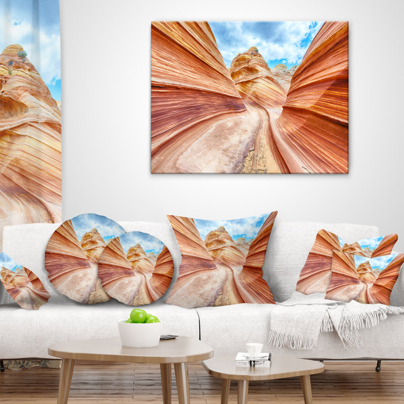 Coussin Swirling Dune Sandstones, H 18 po x l 18 po