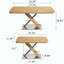 Table de salle à manger, 4 à 6 places assises, table rétractable, base en métal et tubes en acier inoxydable