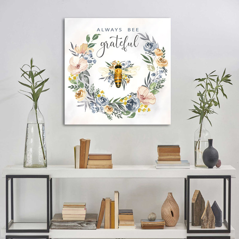 "Always Bee" par Kristen Brockmon, reproduction sur toile, H 36 po x l 36 po x P 1,5 po