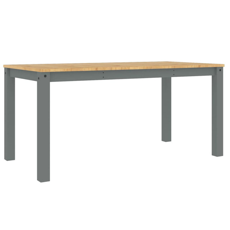 Anarbek Solid Wood Dining Table, 80cm W x 160cm L, Grey
