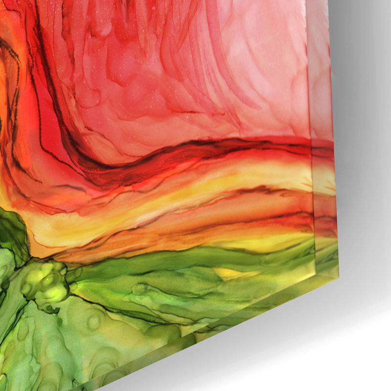 Art mural en verre Wrought Studio ™ «Rainbow Tree» par Carol Cavalaris, H 12 po x l 16 po x P 0,13 po