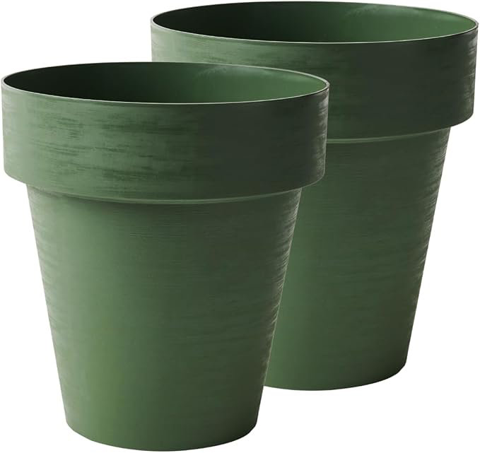 Grand pot à fleurs recyclable Lark Manor ™ (paquet de 2), H 12,8 po x l 11,8 po x P 12,8 po, Forêt