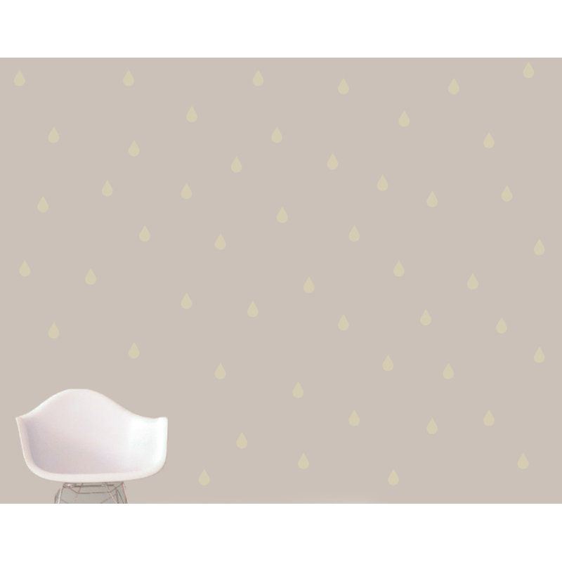 Décalcomanie murale raindrops, Beige