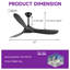 Solid Wood Ceiling Fan With Remote,3 Blade Reversible Dc Motor, Quiet Cooling For Living Room Or Bedroom-1596666739-1597329670