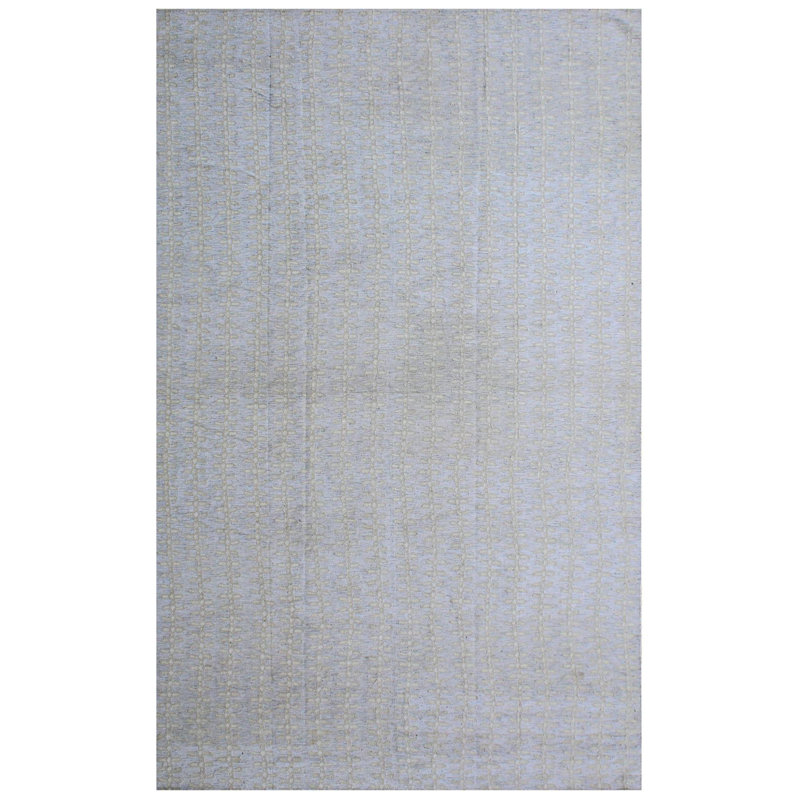 Tapis bleu / gris nouvel âge unique de 16 pi 6 po x 26 pi 6 po