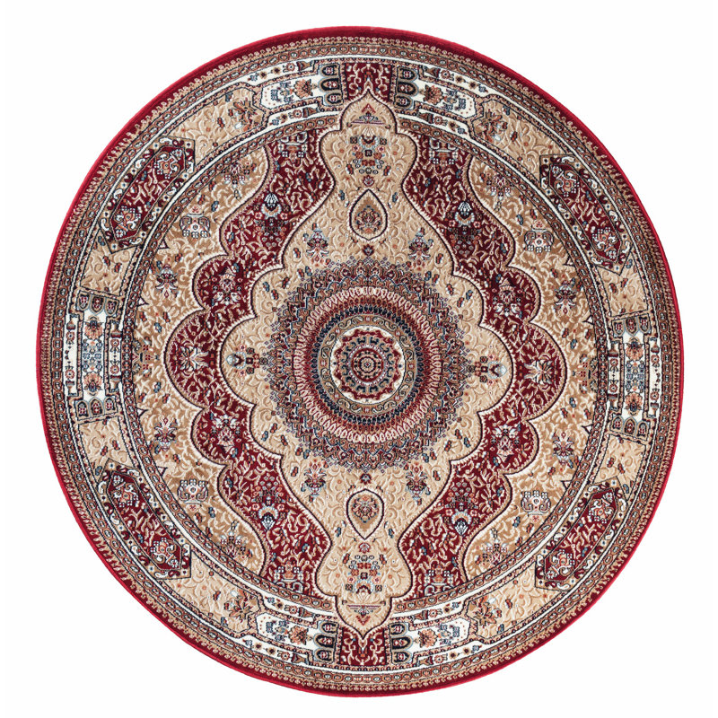 Cilegon Oriental Indoor Rug, Round 8'1"