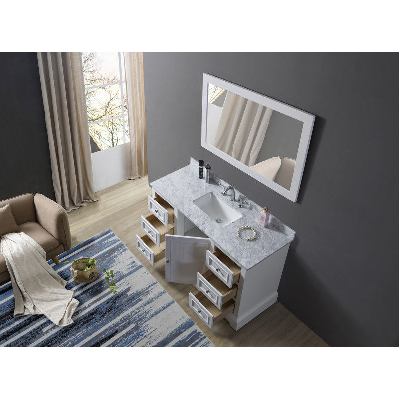 48'' Single Bathroom Vanity with Marble Top