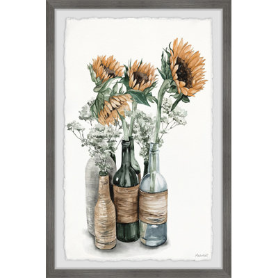 «Sunflower Centeriece» - Impression sur papier encadrée