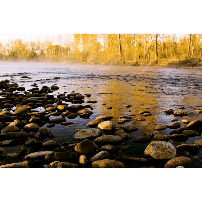 Boise River Autumn - Wrapped Canvas Print