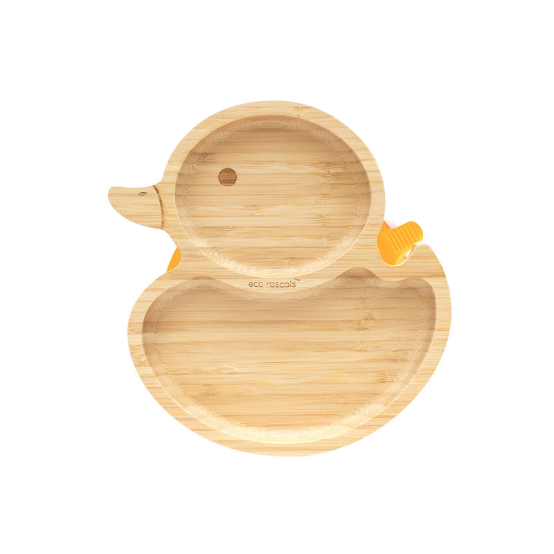 Bamboo Duck Plate, Orange