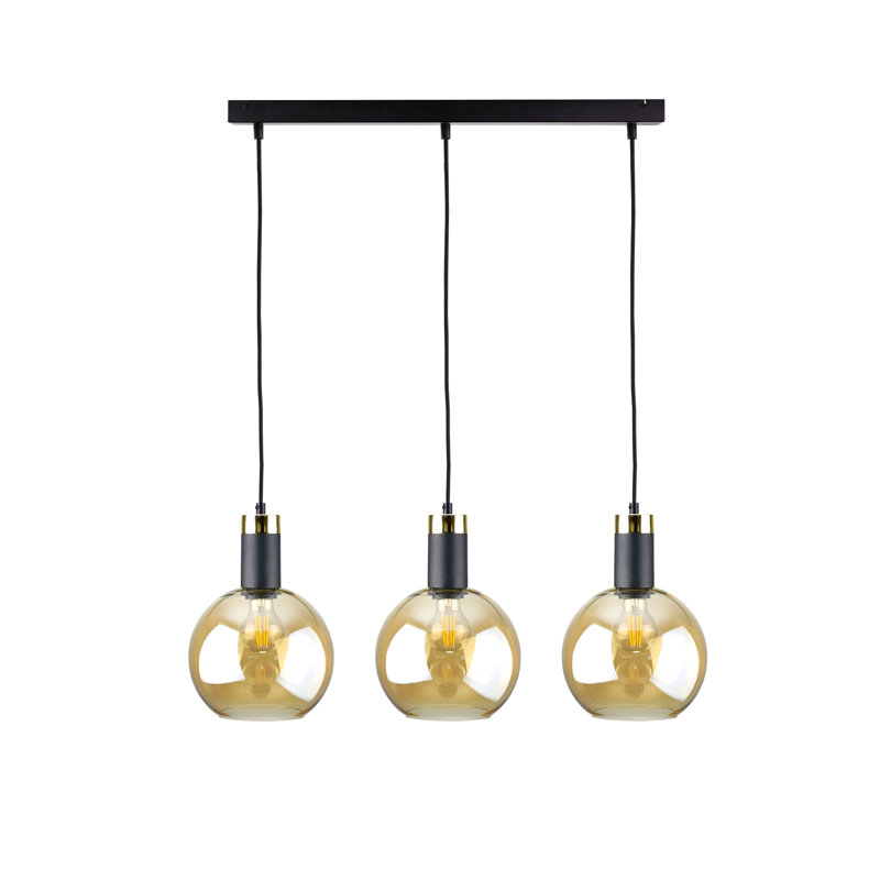 - Light Matte Black Pendant, 120cm H x 65cm W