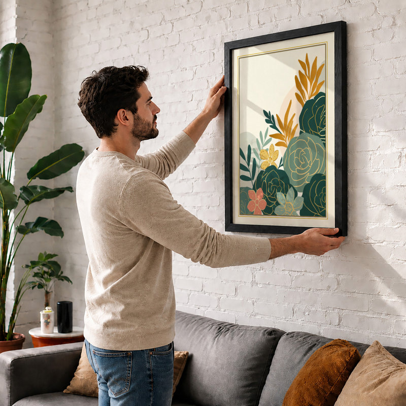 Floral Garden Study Botanical - Print, Walnut, A1 - 84.1 x 59.4 cm