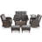Aluel 7-Pieces Outdoor Patio Wicker Seating Group With Swivel & Rocking Chairs,Ottomans And Cushions-107083522