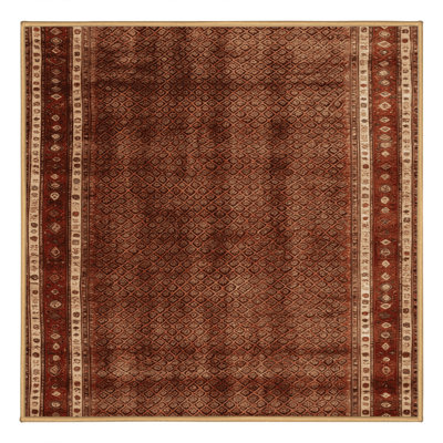 Machine Washable Persian Brown Area Rug