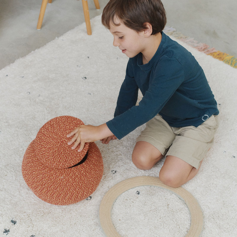 Mom, I Want To Be An Astronaut Hand Tufted Cotton Indoor Rug, Rectangle 8' x 5'7"