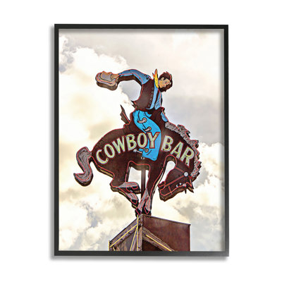 "Western Cowboy Bar Sign" par JG Studios, reproduction d'art sur toile