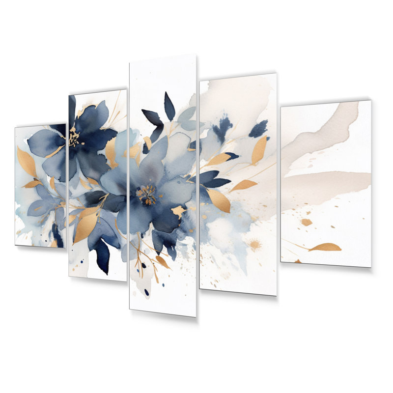 Purple Lilacs Fragrant Blossoms I - Floral Wall Decor Set Metal