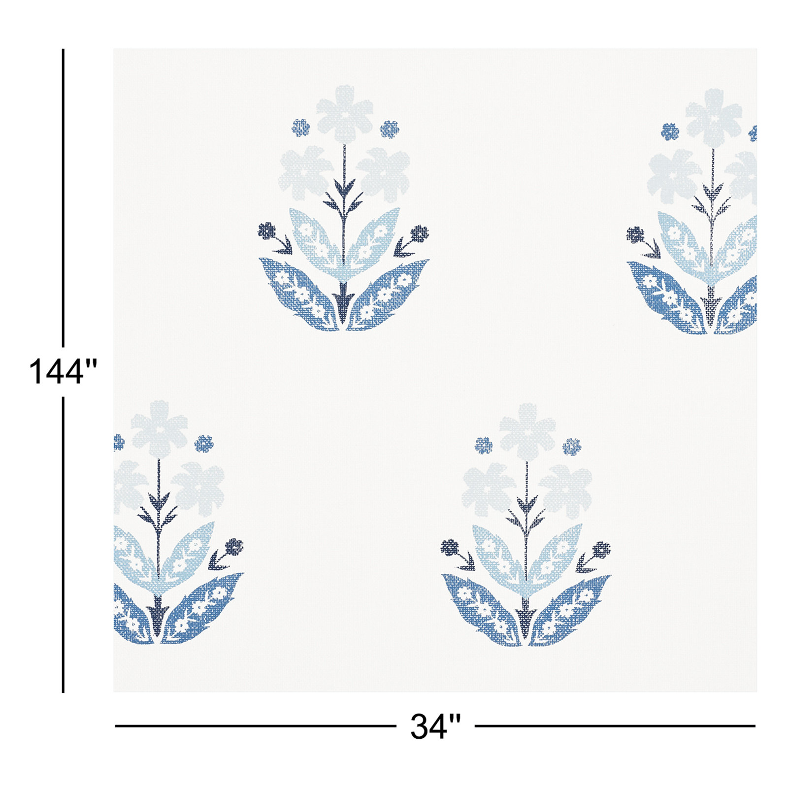 Floweret Paperweave Wallpaper Double Roll, Porcelain