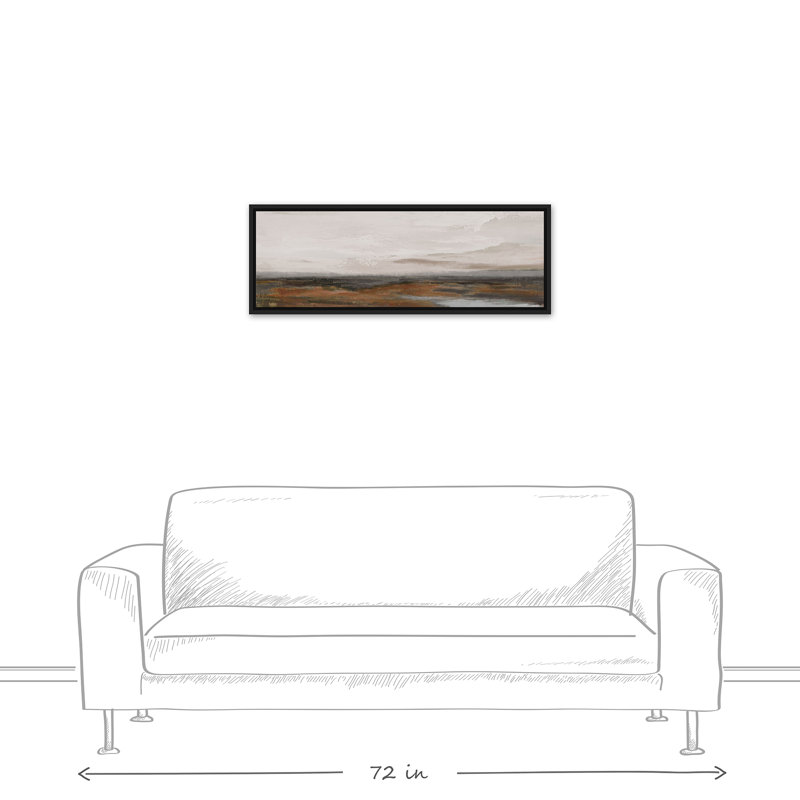 Rouille rouillée, reproduction sur toile, H 13,75 po x l 37,75 po x P 1,75 po, Cadre flottant