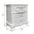 White 2-Drawer Nightstand With Floral Motifs