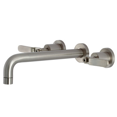 Kingston Brass Whitaker Two-Handle 3-Hole Wall Mount Roman Tub Faucet