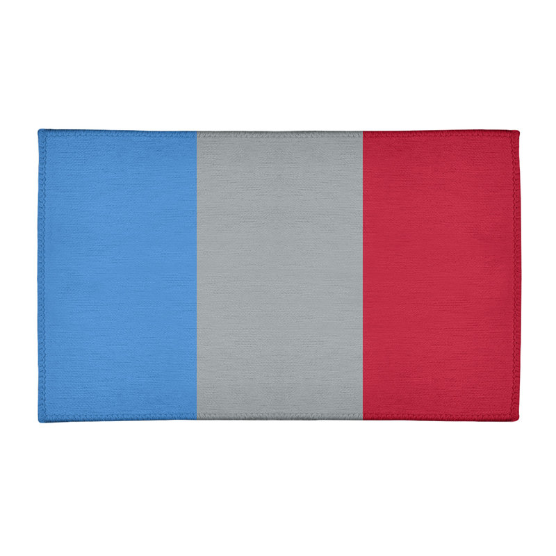 Tapis gris à rayures de football rouge tennessee, Rectangle 4 pi x 6 pi