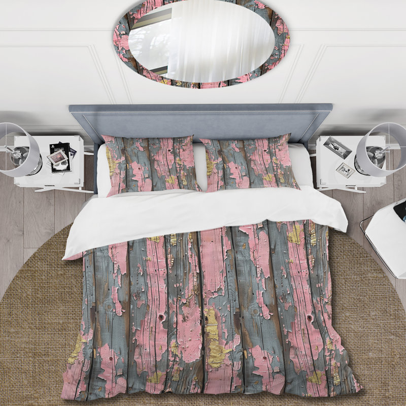 Ensemble de housse de couette Petal, Housse de couette très grand + 2 taies décorativ