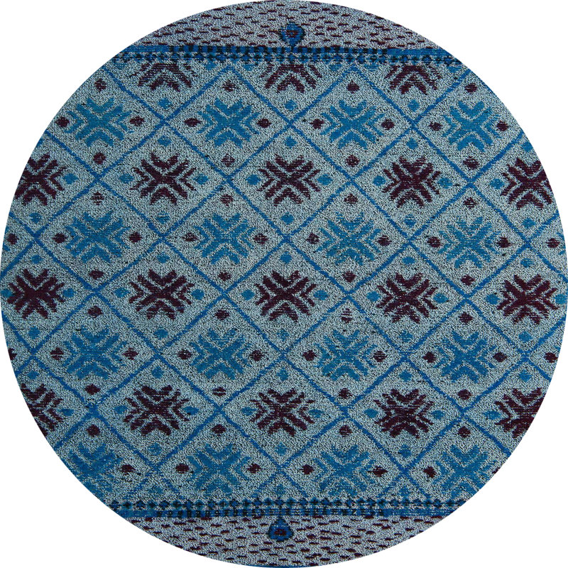 Abstract Indoor Rug, Round 8'