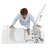 Ella Wheelchair Transfer 26"x52" Acrylic Hydro Massage Walk-In Bathtub with Left Outward Swing Door, 2 Piece Fast Fill Faucet, 2" Dual Drain-64890037