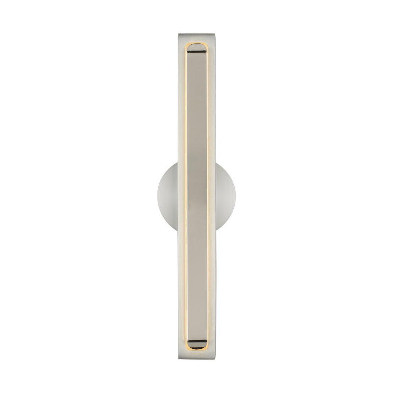 Bloccare 1 - Light LED Vanity Light, 12.9" H x 1.5" W x 1.4" D, Satin Nickel