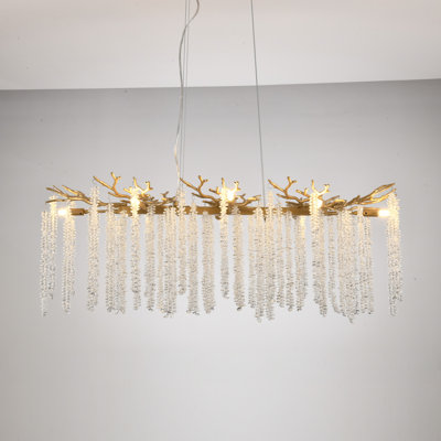 39.4-inch Modern Golden Crystal Chandeliers