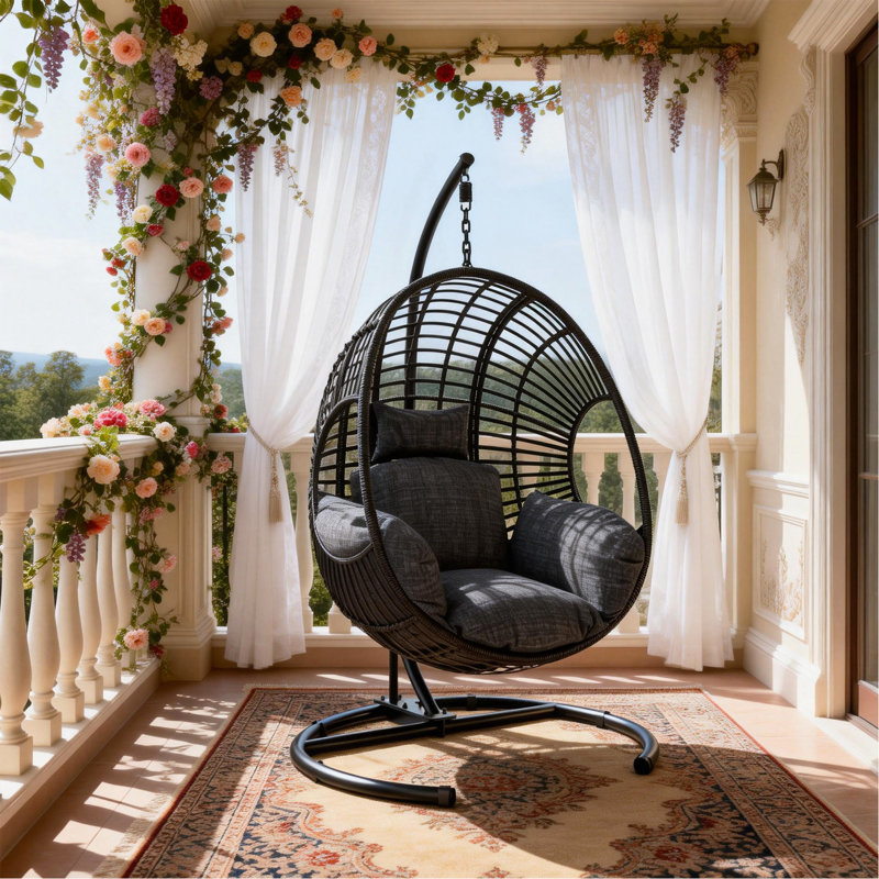 Fauteuil à œufs, noir, imperméable, support avec 350 lb
