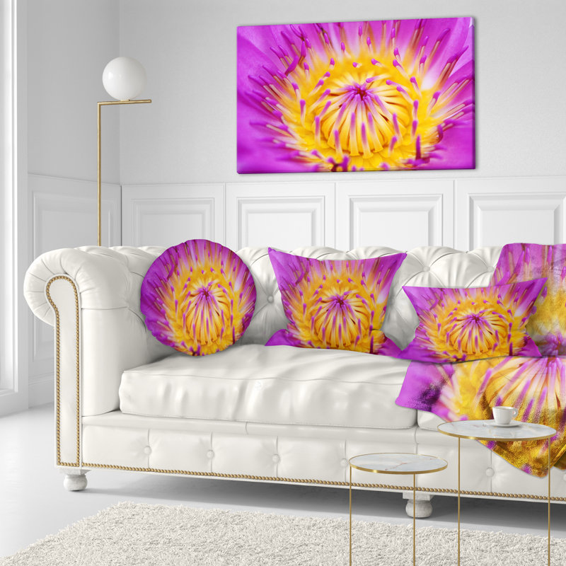 Coussin lombaire à fleur abstrait lotus flowerswork