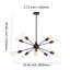 Lustre de style campagnard moderne de style lustre spoutnik 10 lumières Carvey-1015799979