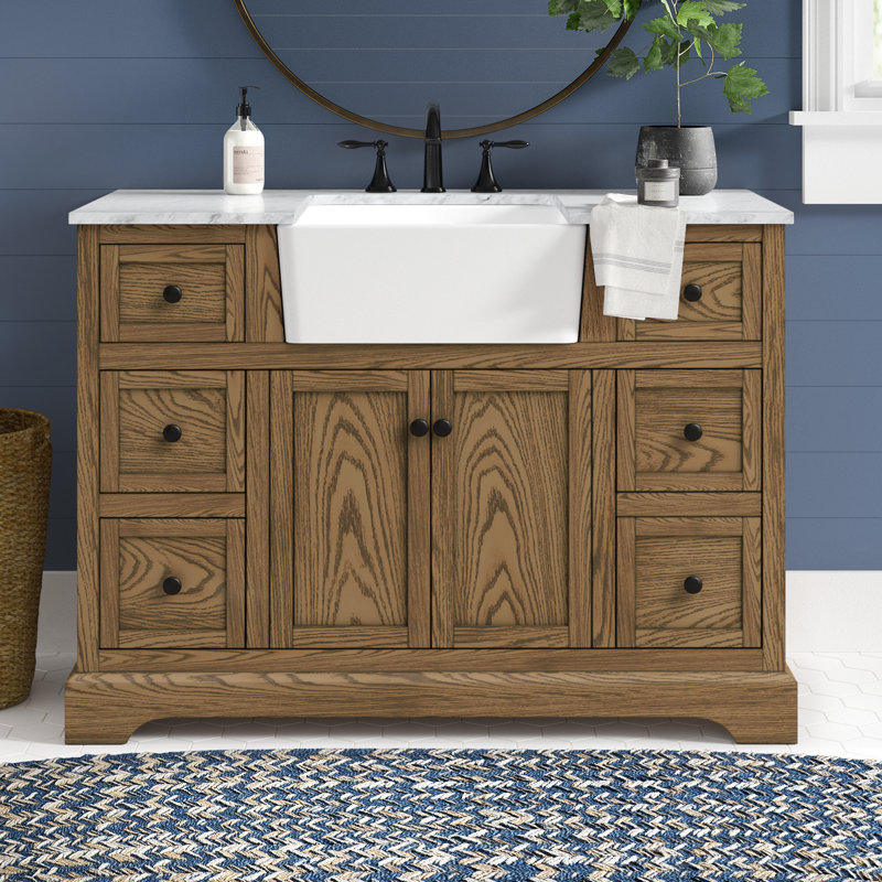 Ensemble de meuble-lavabo simple 48 po Pardue, Bois flottant