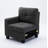 57" Wide Modular Sofa Loveseat with Ottoman-1216301229