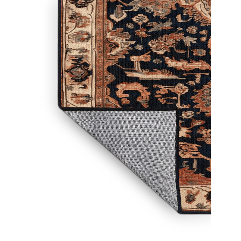 Machine Washable Persian Brown Area Rug, Square 4'