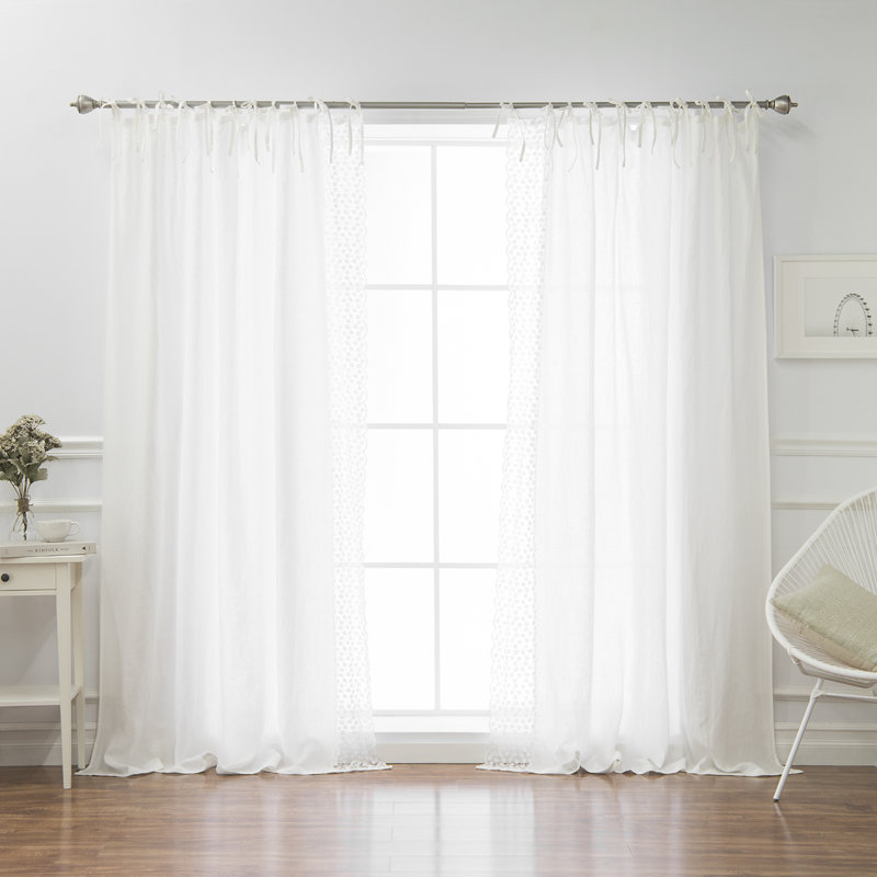 Paire de rideaux semi-transparents Aard, l 52 po x L 84 po