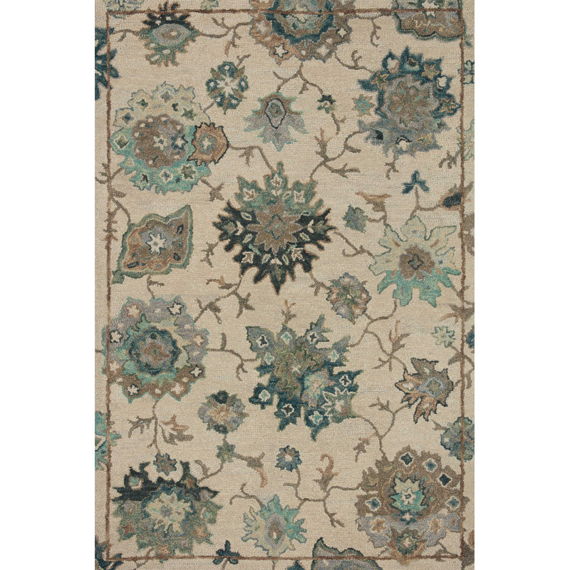 Kraker Wool Floral Indoor Rug, Runner 2' x 5'