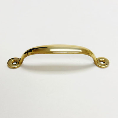 Everly Unlacquered Brass 3" Centers Screen Door and Drawer Pulls