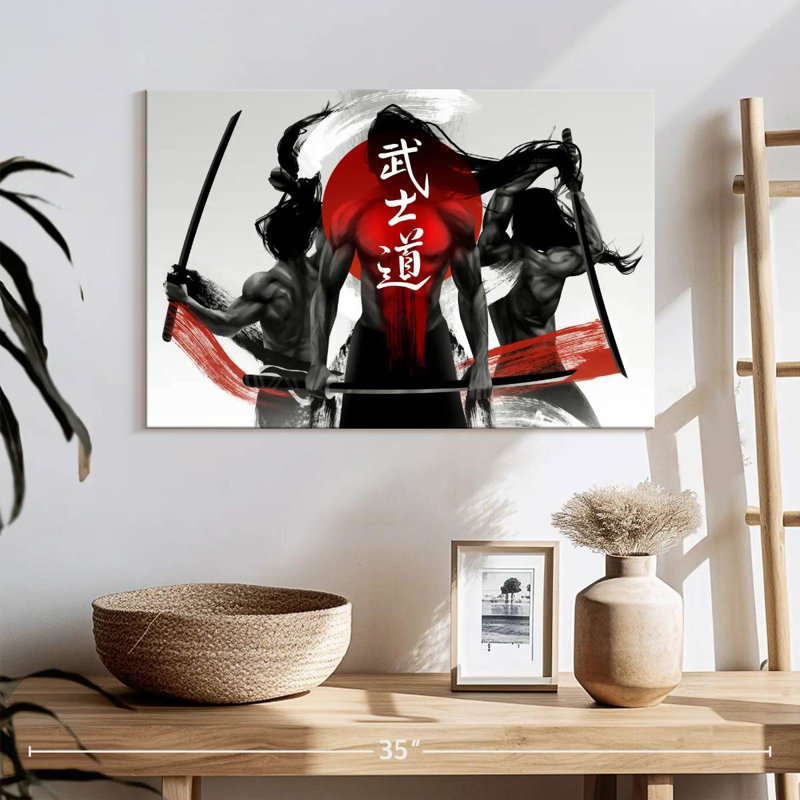 Leisha Three Samurais, H 16 po x l 24 po