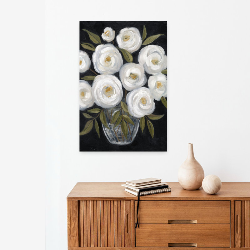 Camellia Joy, art floral contemporain, H 24 po x l 16 po