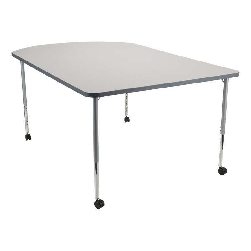 Table d'activité mobile à hauteur réglable 72 po x 48 po Structure Series Workaround, gris, gris