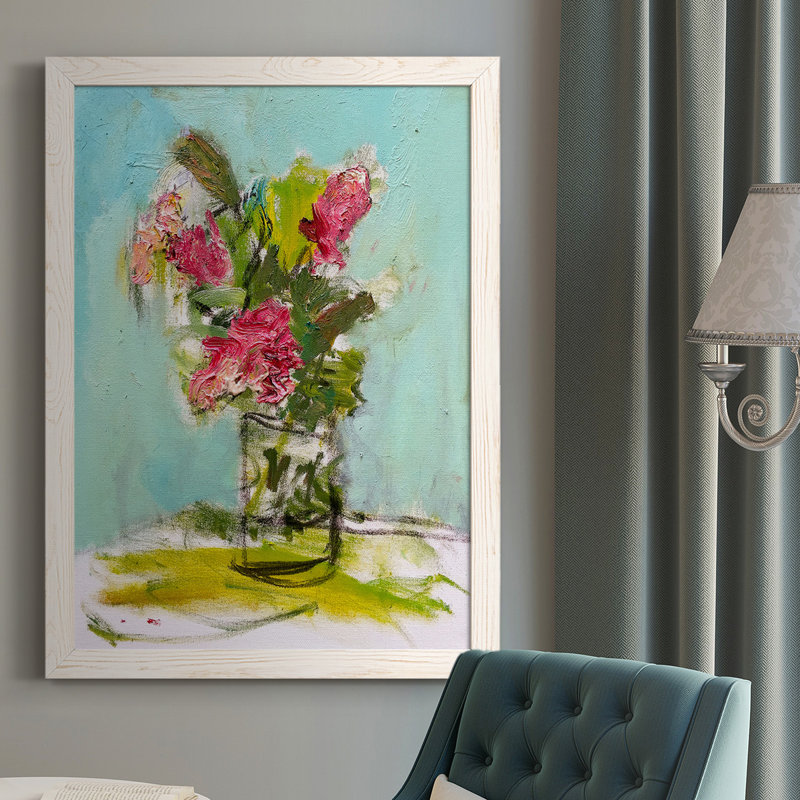 Turquoise Lilly " Turquoise Lilly ", White, 37.5" H x 27.5" W x 1" D