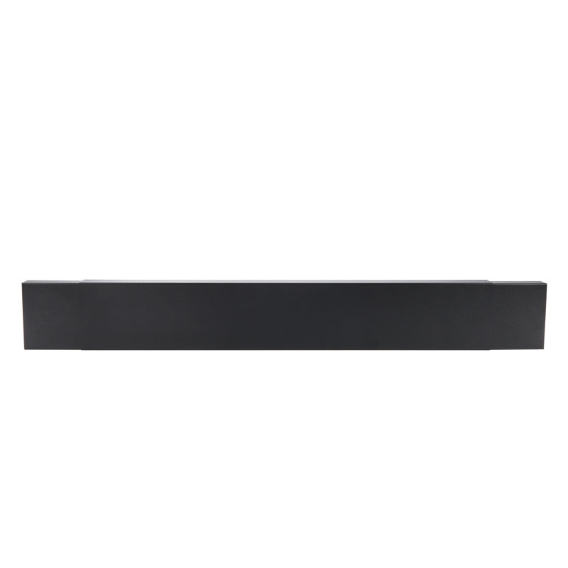 Isamar Steel Fireplace Accessory, Black, 6" H x 28.5" W x 2" D 