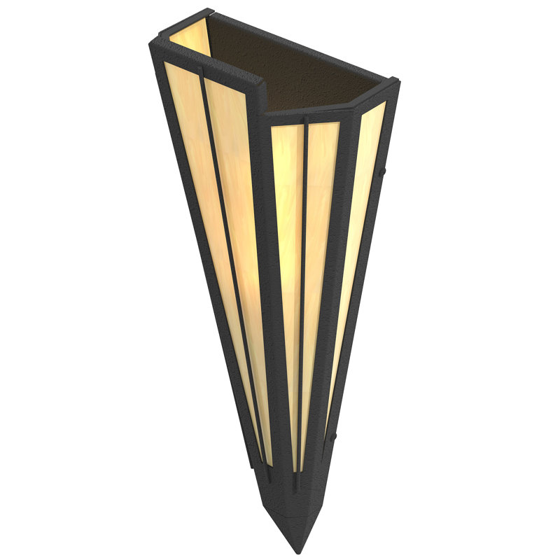Applique murale 7,25 po de largeur Brum, Noir texturé, Beige, Idalight