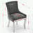 Chenille Dining Chairs Set of 2  with Curved Legs and Rivet Trim-872261253