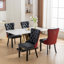 Chaise de salle à manger rembourrée en PU et velours-609011657
