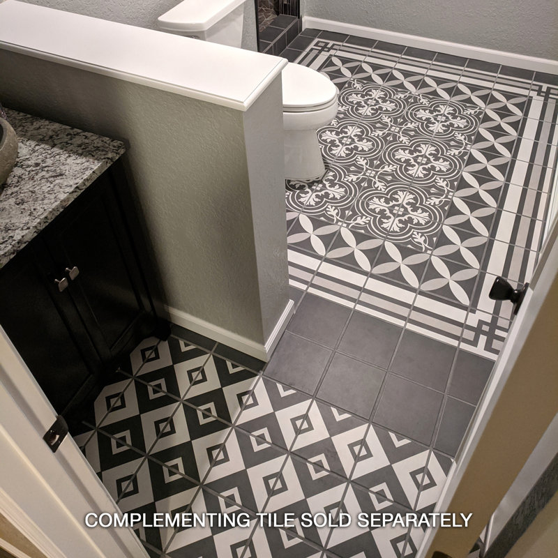 Twenties 8" x 8" Ceramic Patterned Wall & Floor Tile