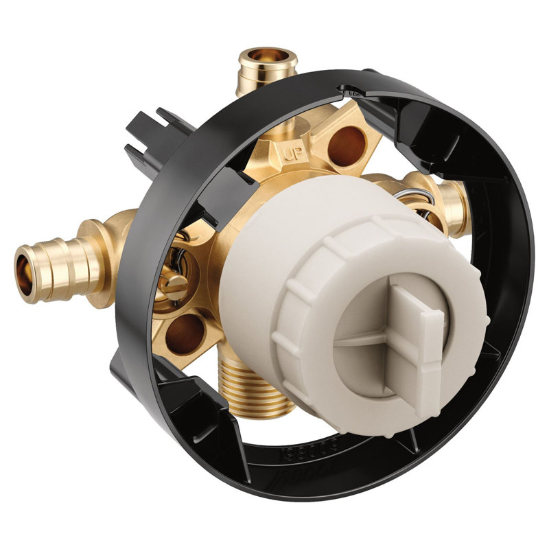 M-CORE 4 Port Tub And Shower Mixing Valve With Cold Expansion PEX Connections And Stops